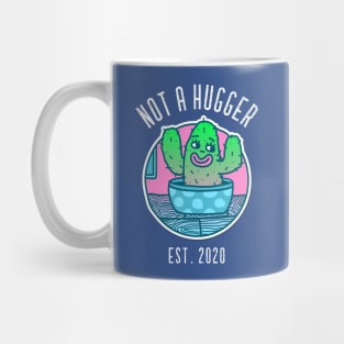 Vintage Not A Hugger Est. 2020 Cactus Mug